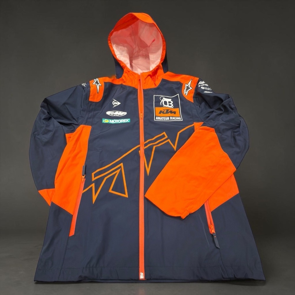 KTM Red Bull Racing Team Jacket Mens Small Navy Orange Windbreaker Alpinestars